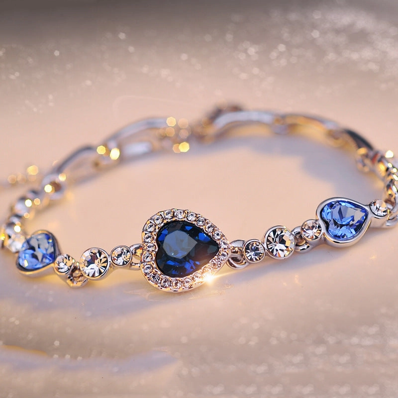 Wholesale Mahogany Crystal Alloy Bracelet