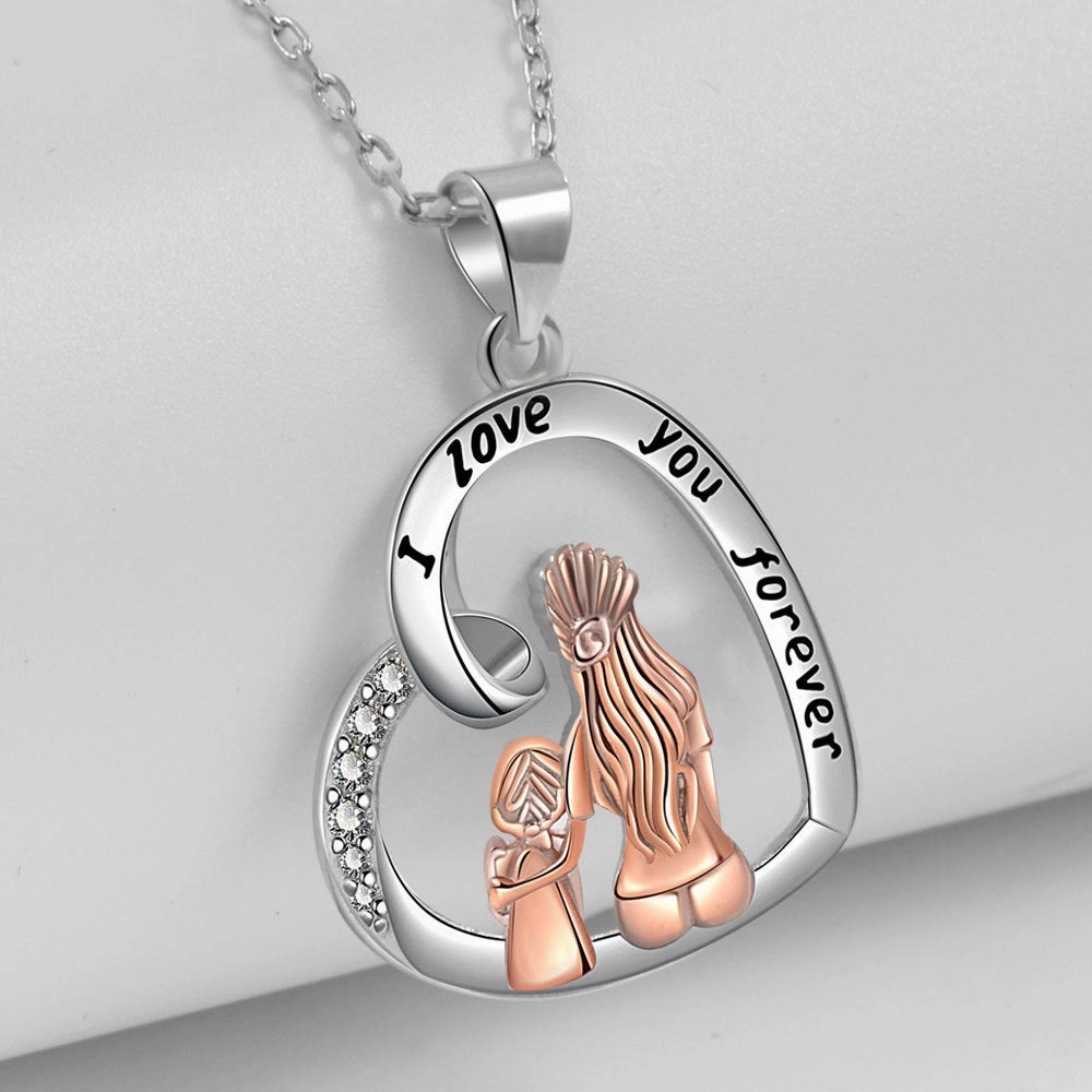 Wholesale MAMA Mother's Day Electroplated Clavicle Chain
