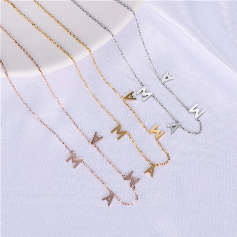 Wholesale MAMA Mother's Day Titanium Steel Necklace