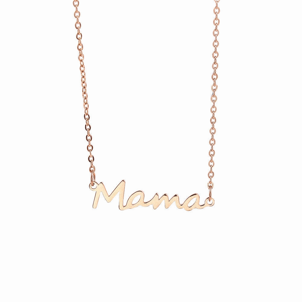 Wholesale Mama Mother's Day Titanium Steel Necklace Set