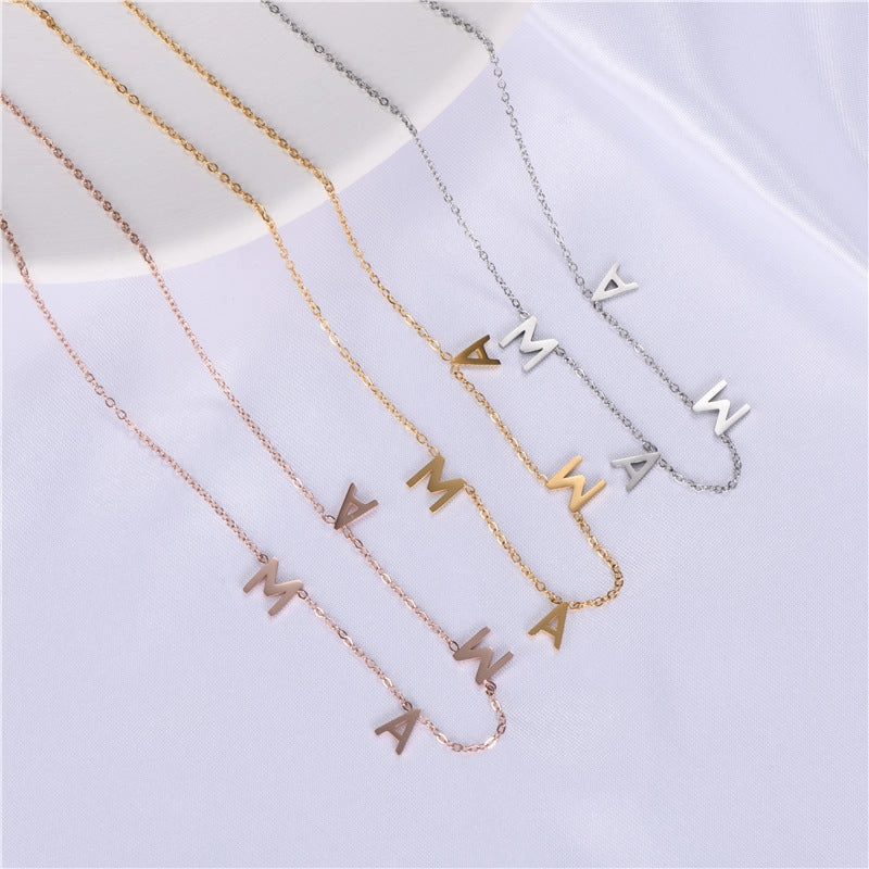 Wholesale MAMA Stainless Steel Titanium Steel Necklace