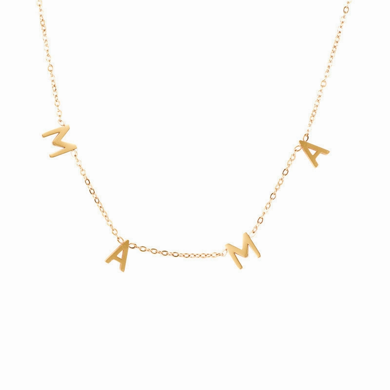 Wholesale MAMA Stainless Steel Titanium Steel Necklace