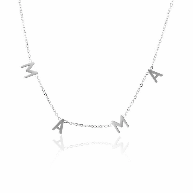 Wholesale MAMA Stainless Steel Titanium Steel Necklace