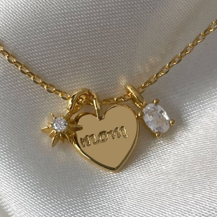 Wholesale Mama Zircon Stainless Steel Pendant