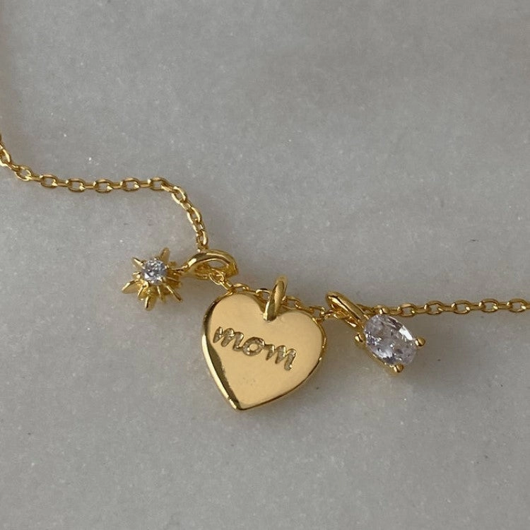 Wholesale Mama Zircon Stainless Steel Pendant