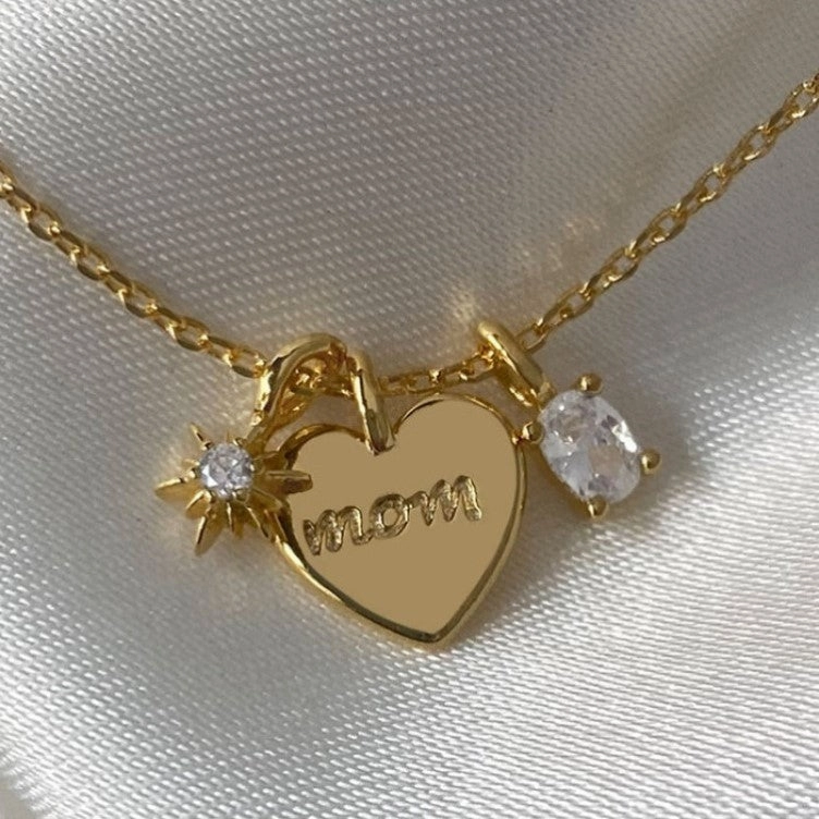 Wholesale Mama Zircon Stainless Steel Pendant
