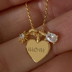 Wholesale Mama Zircon Stainless Steel Pendant