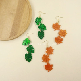 Wholesale Maple Leaf Earrings Acrylic