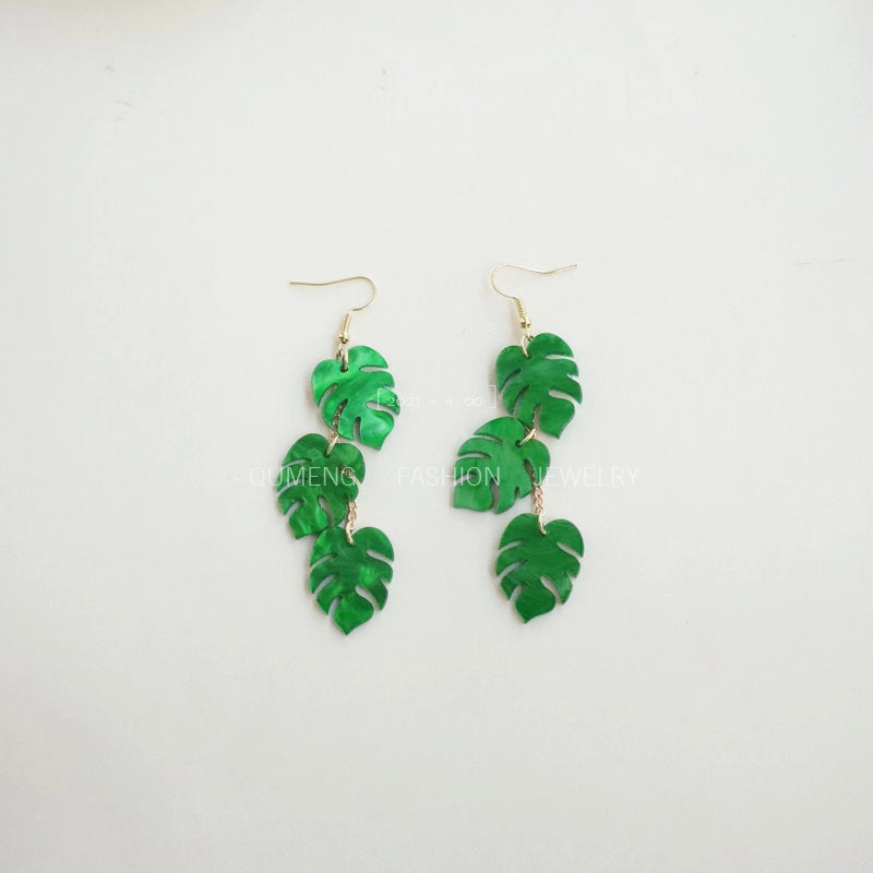 Wholesale Maple Leaf Earrings Acrylic