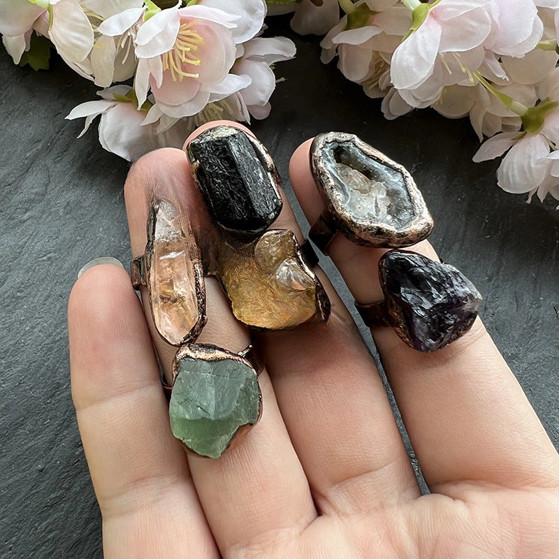 Wholesale Medieval Retro Obsidian Ring