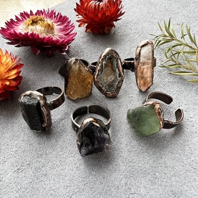 Wholesale Medieval Retro Obsidian Ring
