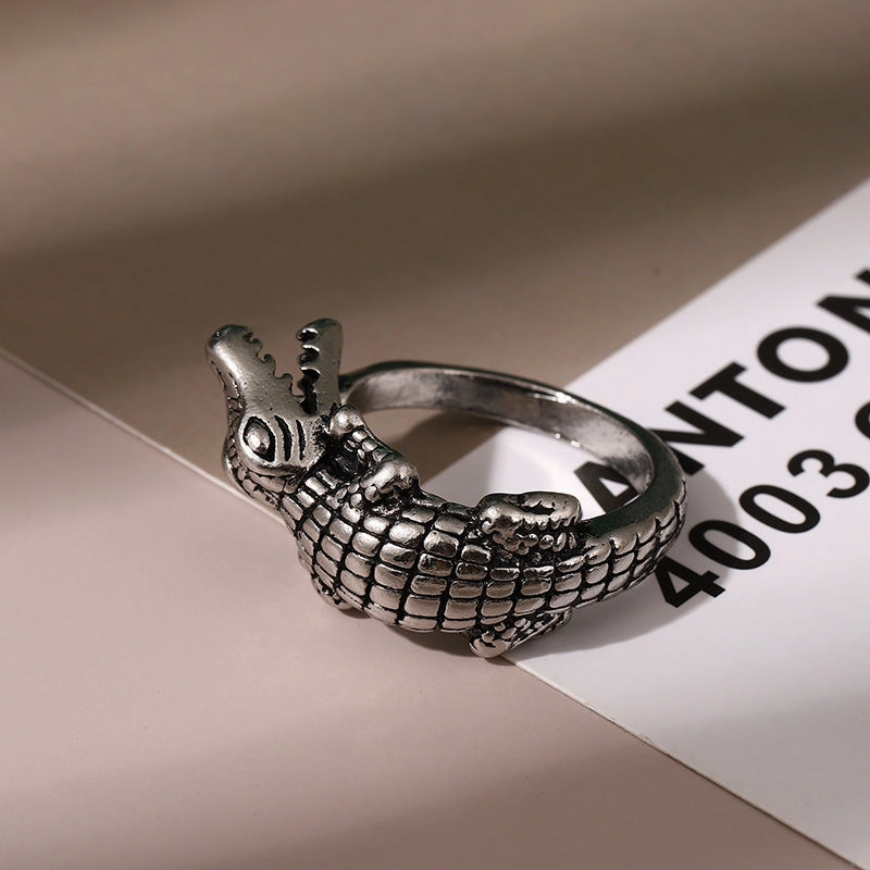 Wholesale Men's Crocodile Open Alloy Ring