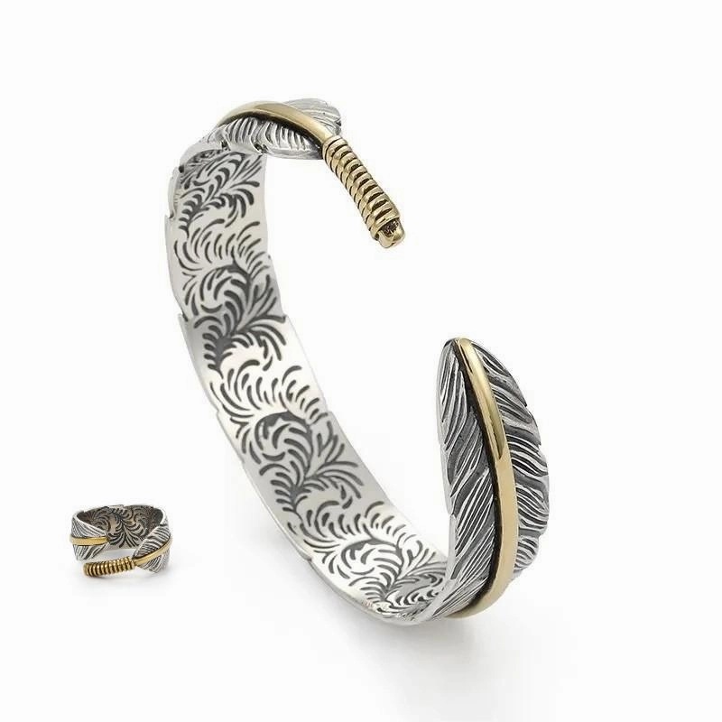 Wholesale Men's silver adjustable Viking pattern Bracelet