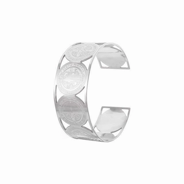 Wholesale Men's silver adjustable Viking pattern Bracelet