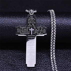 Wholesale Men's Stainless Steel Cross Necklaces