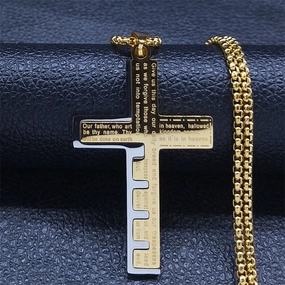Wholesale Men's Stainless Steel Cross Necklaces