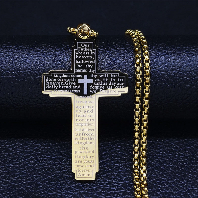 Wholesale Men's Stainless Steel Cross Necklaces