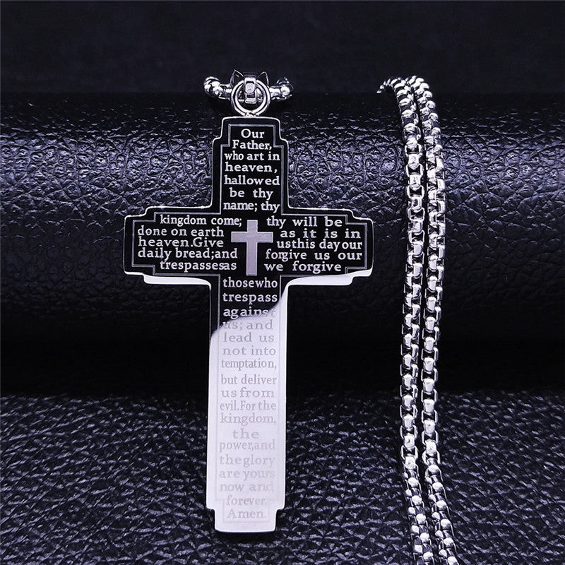 Wholesale Men's Stainless Steel Cross Necklaces