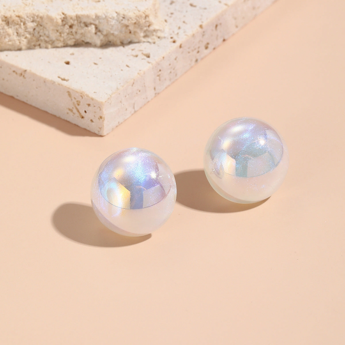 Wholesale Mermaid Heart Pearl Alloy Ear Studs