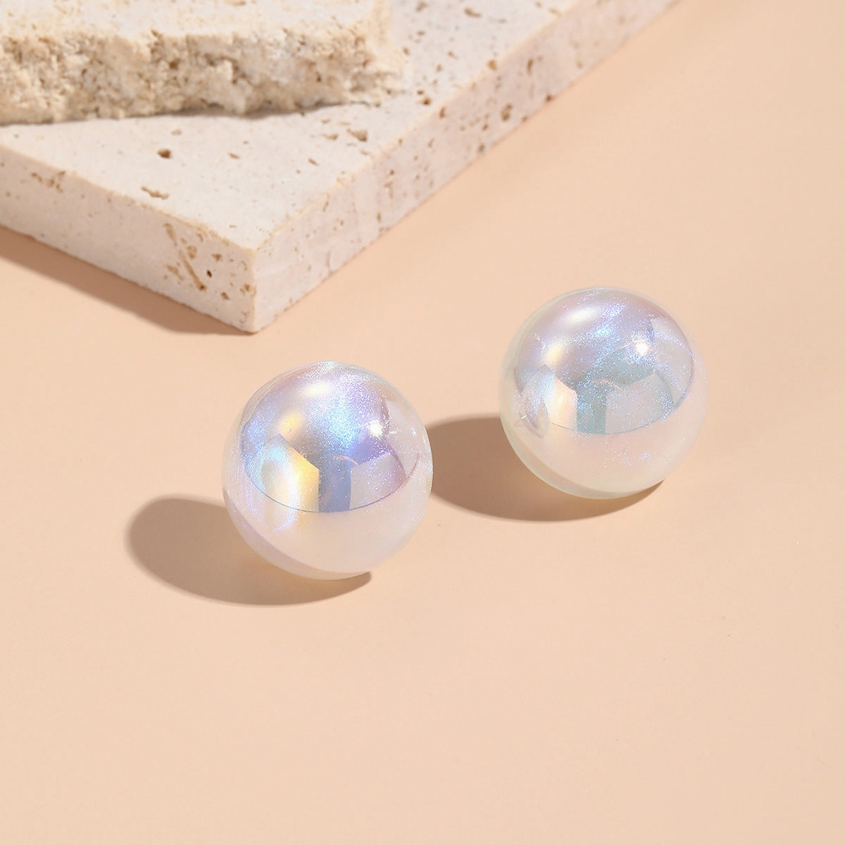 Wholesale Mermaid Heart Pearl Alloy Ear Studs