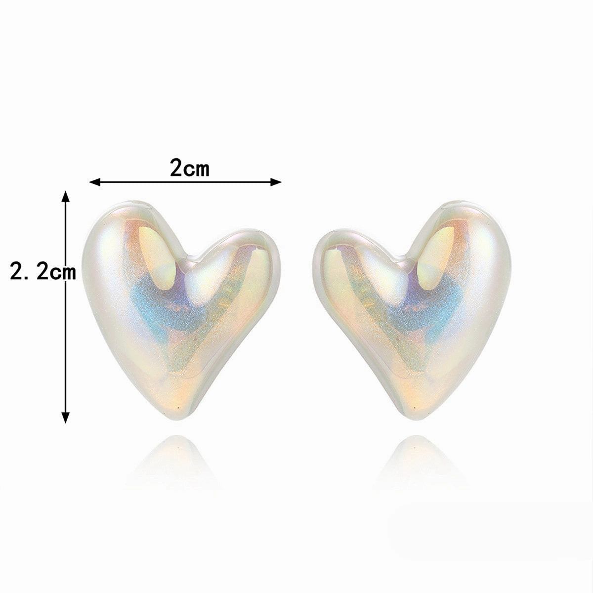Wholesale Mermaid Heart Pearl Alloy Ear Studs