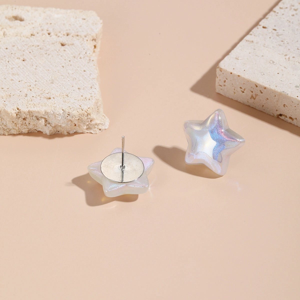 Wholesale Mermaid Heart Pearl Alloy Ear Studs