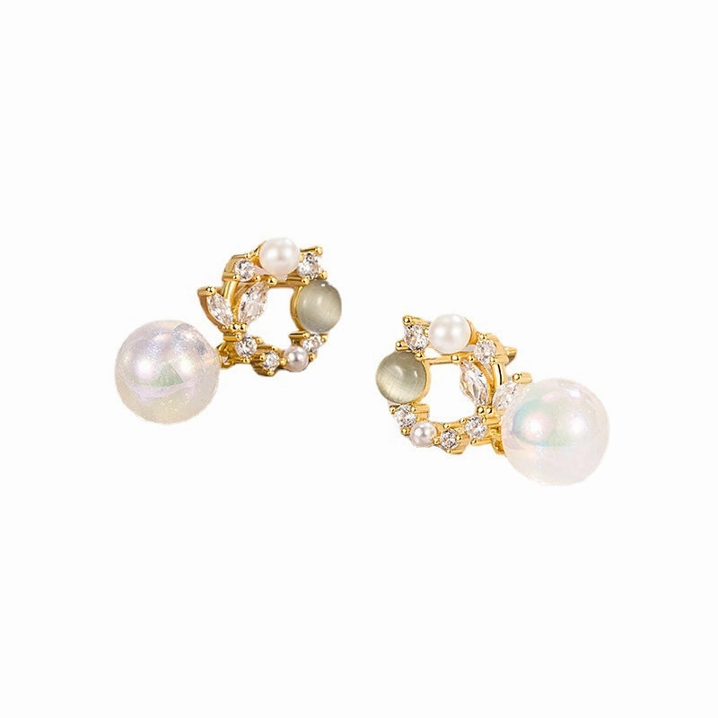 Wholesale Mermaid Pearl Copper Earrings