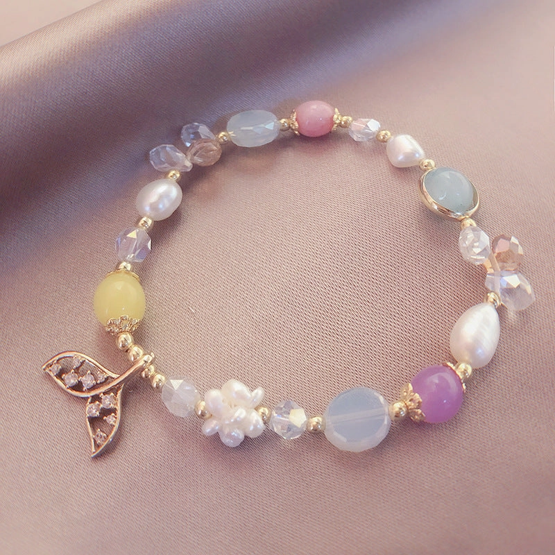 Wholesale Mermaid Tail Crystal Beaded Bracelet