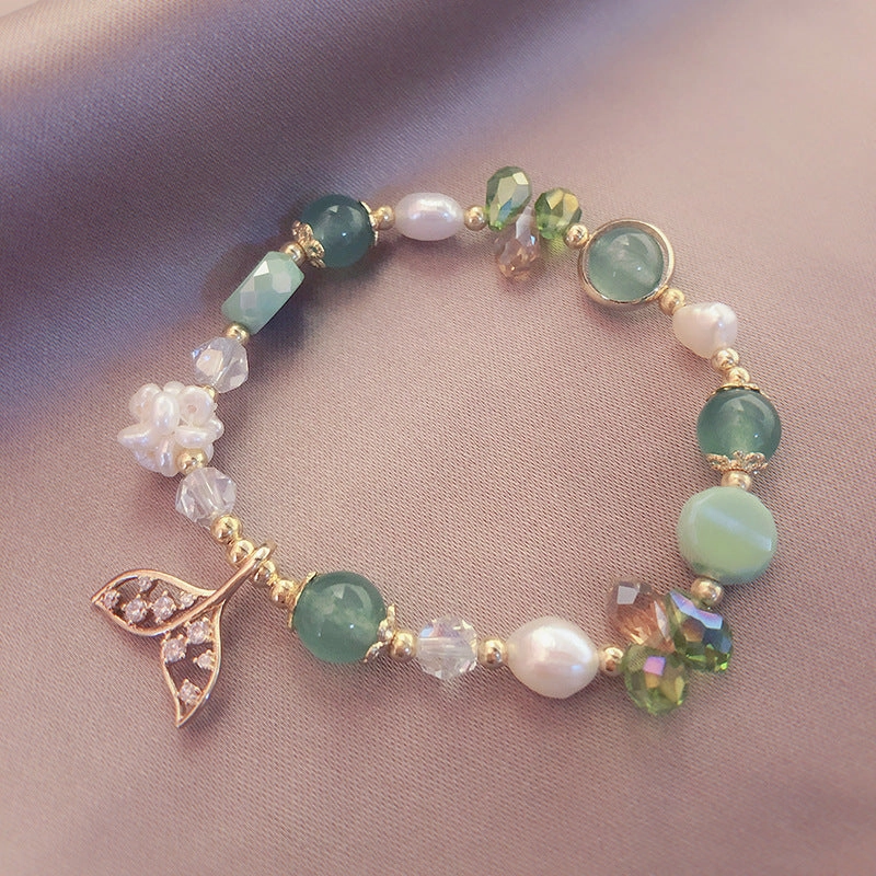 Wholesale Mermaid Tail Crystal Beaded Bracelet