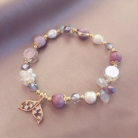 Wholesale Mermaid Tail Crystal Beaded Bracelet