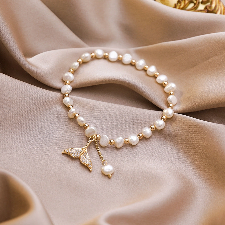 Wholesale Mermaid Tail Pearl Beaded Bracelet
