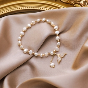 Wholesale Mermaid Tail Pearl Beaded Bracelet