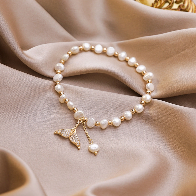 Wholesale Mermaid Tail Pearl Beaded Bracelet