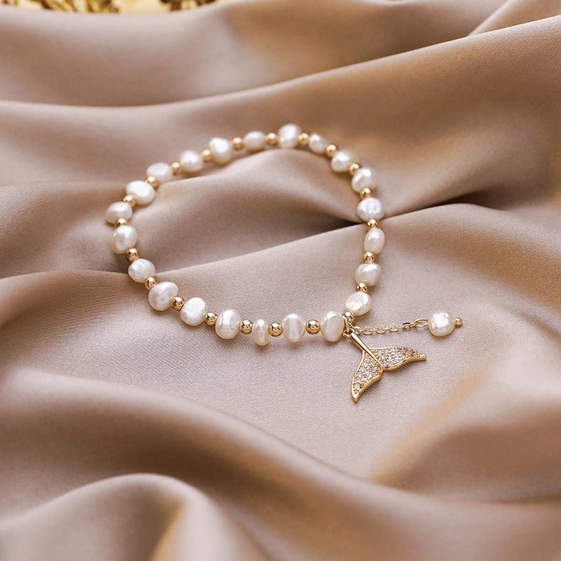 Wholesale Mermaid Tail Pearl Beaded Bracelet