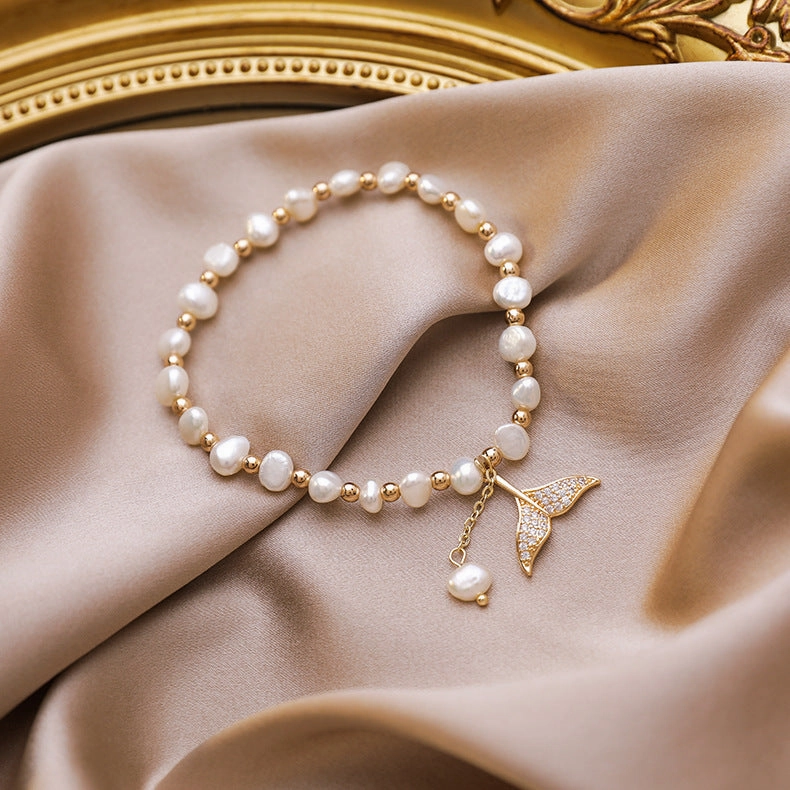 Wholesale Mermaid Tail Pearl Beaded Bracelet