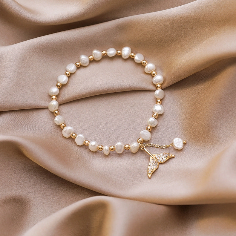 Wholesale Mermaid Tail Pearl Beaded Bracelet