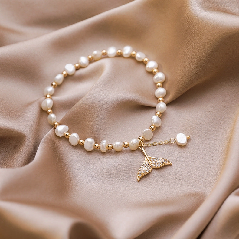 Wholesale Mermaid Tail Pearl Beaded Bracelet