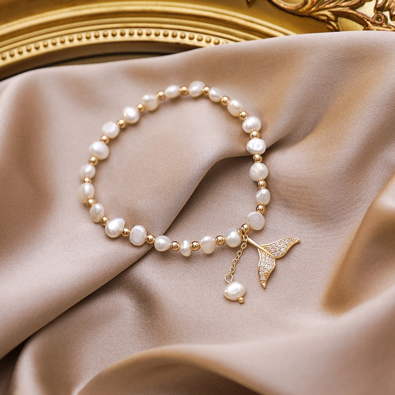 Wholesale Mermaid Tail Pearl Beaded Bracelet