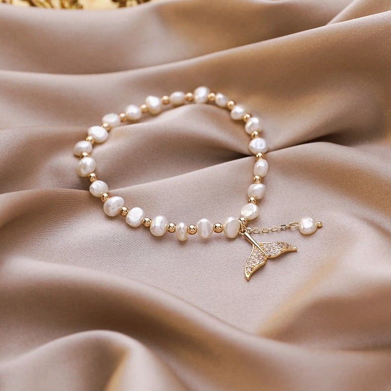 Wholesale Mermaid Tail Pearl Beaded Bracelet