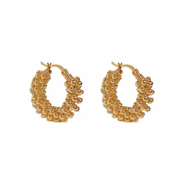 Wholesale Metal Ball Wrapped Copper Earrings