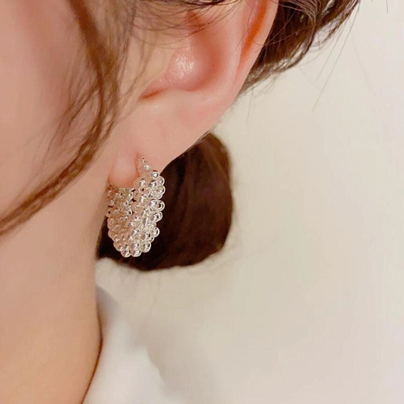 Wholesale Metal Ball Wrapped Copper Earrings