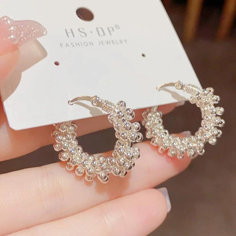 Wholesale Metal Ball Wrapped Copper Earrings