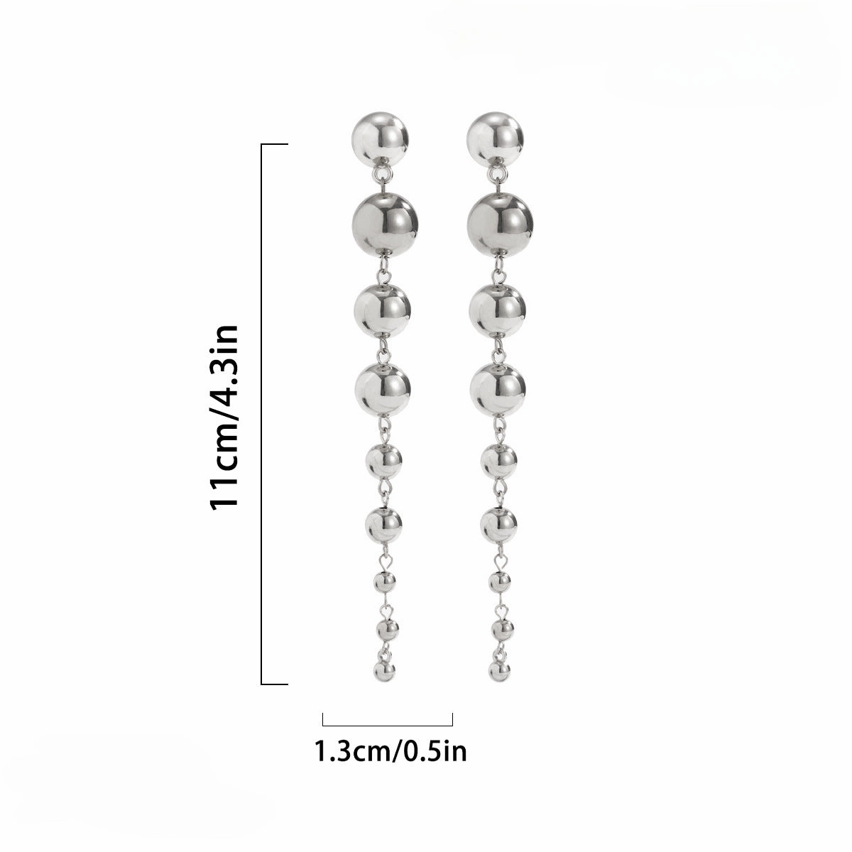 Wholesale Metal Beaded Statement Geometric Earrings