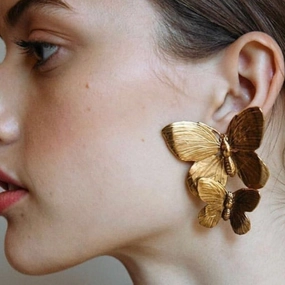 Wholesale Metal Butterfly Alloy Earrings