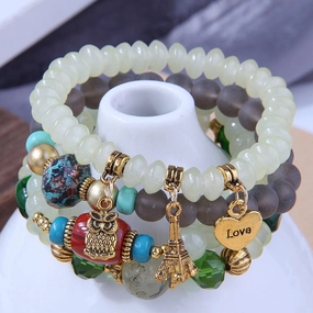Wholesale Metal Candy Beads Multilayer Bracelet