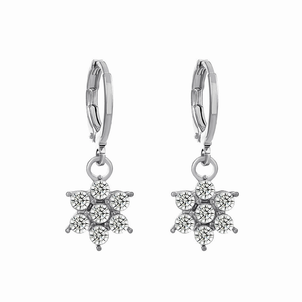 Wholesale Metal Geometric Alphabet Heart Alloy Earrings