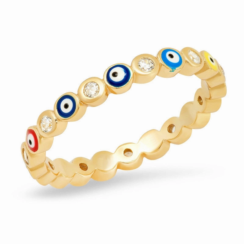Wholesale Metal Gold Plated Devil Eye Ring