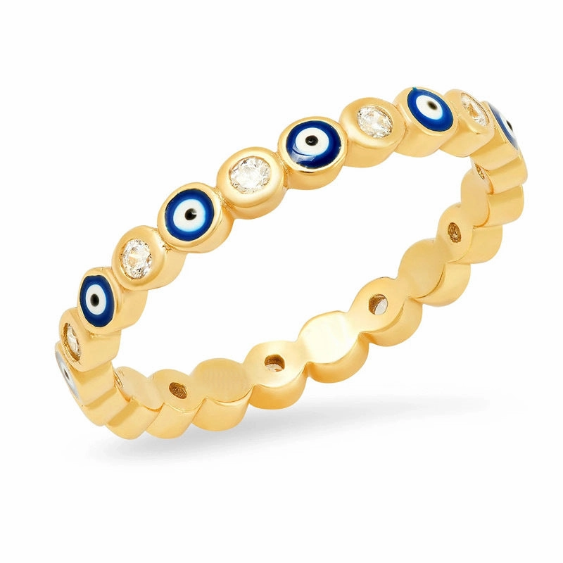 Wholesale Metal Gold Plated Devil Eye Ring