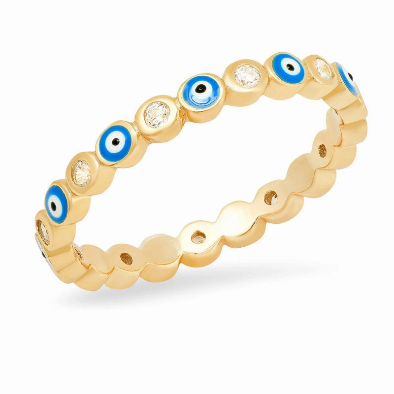 Wholesale Metal Gold Plated Devil Eye Ring