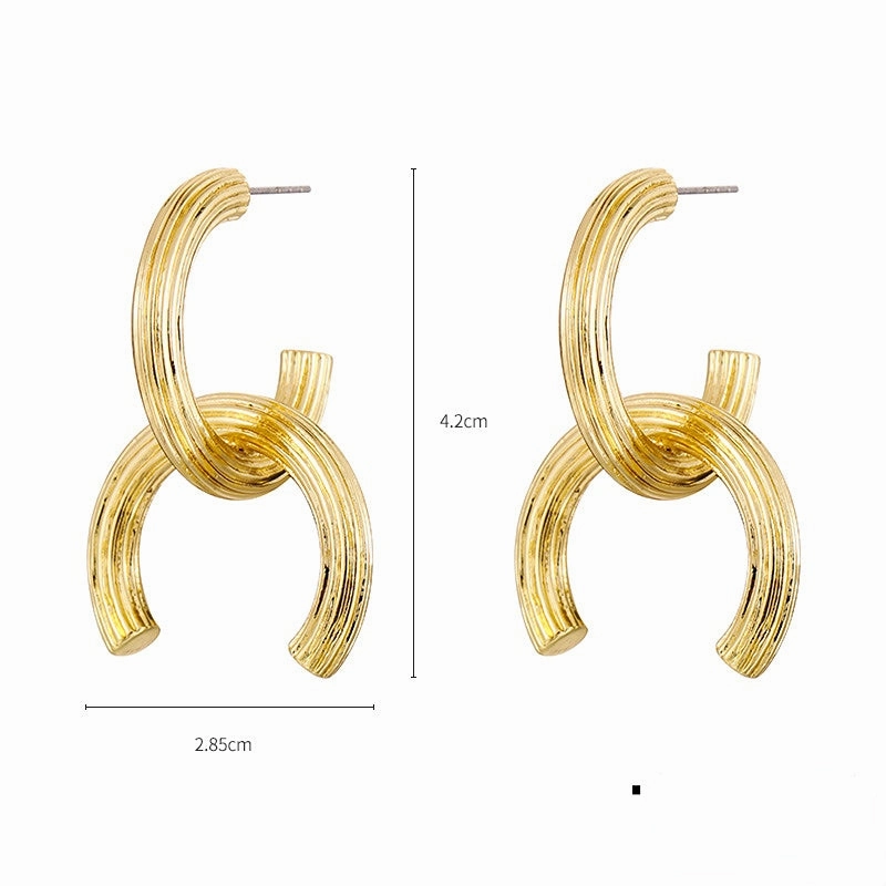Wholesale Metal Grain Alloy Earrings